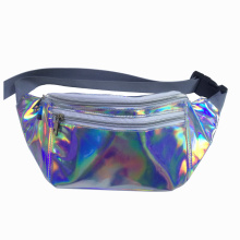 Wholesale Custom Logo Multi-Pocket Waterproof Festival Shiny Lase Bumbags Belt Bags Fashion Holographic Rave Fanny Pack Travel Waist Bag